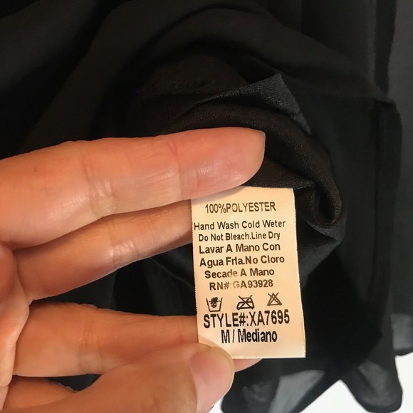 Xtaren Black Hollow Cutout Chain Waist Mini Dress size M - Picture 5 of 7